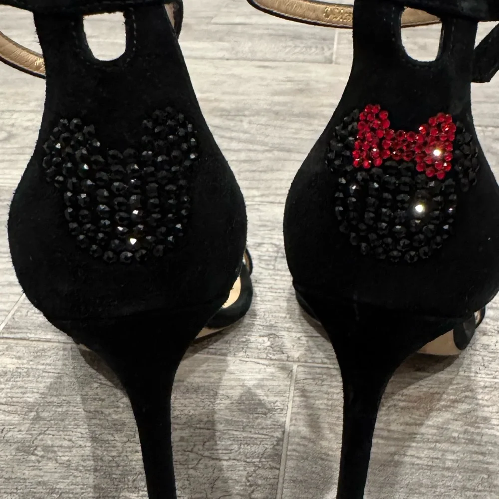 Stuart Weitzman x Disney Swarovski  black Nudistcurve 100 sandal heels - Picture 7 of 10